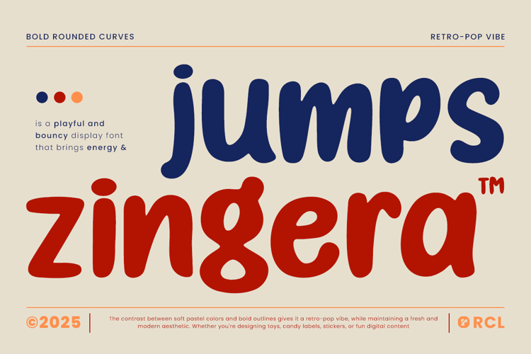 Preview of Jump Zingera Font