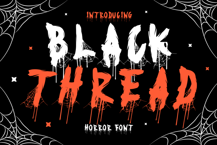 Preview of Black Thread One Font