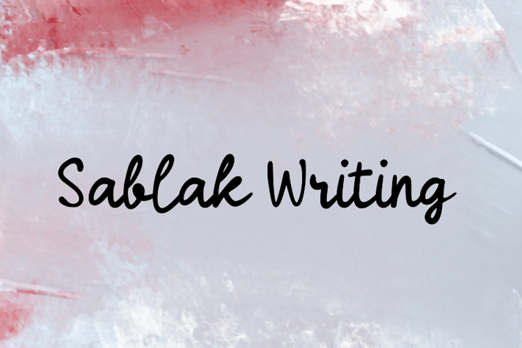 s Sablak Writing Font