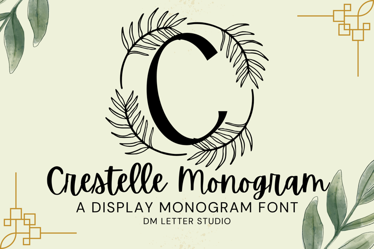 Preview of Crestelle Monogram Font