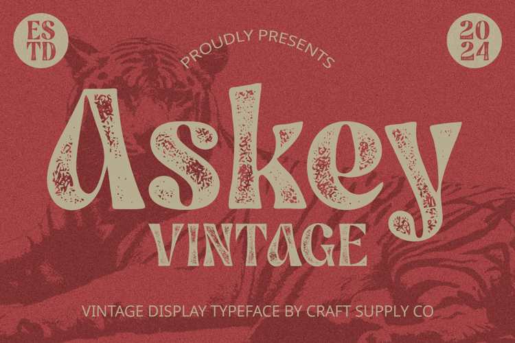 Askey Vintage Stamp Font