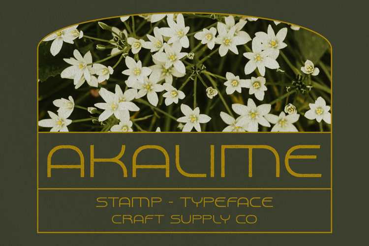 Akalime Stamp Font