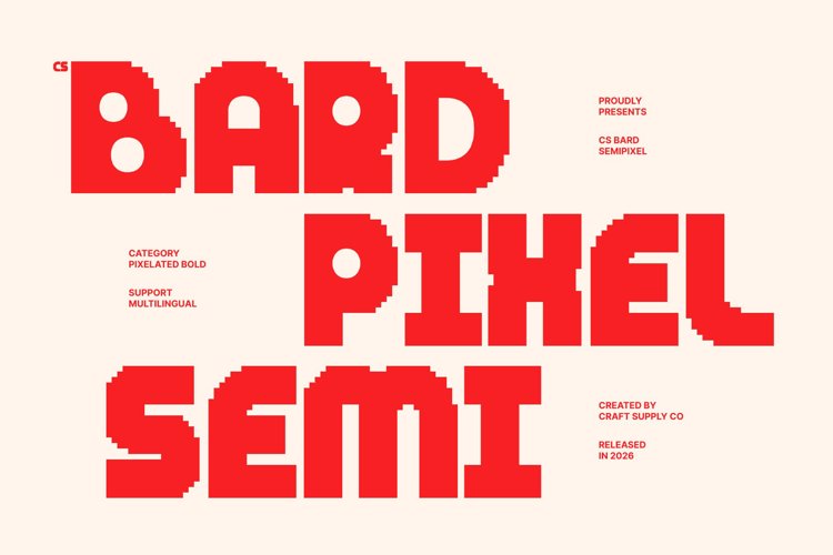 Preview of CS Bard Semipixel Font