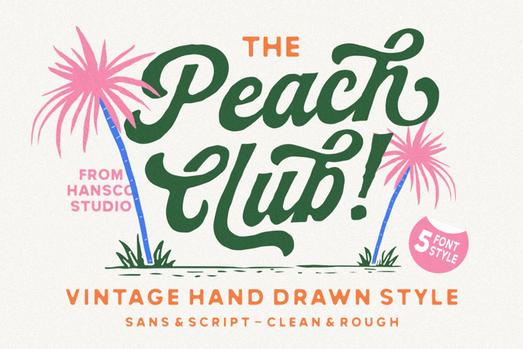 Preview of Peach Club Sans Font