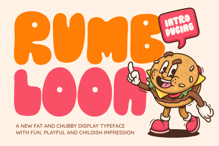 Preview of Rumbloon Font