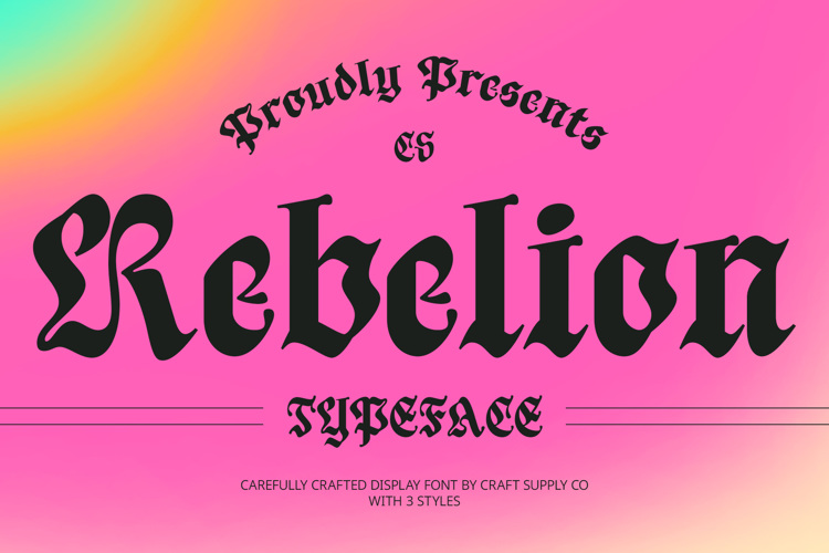 Preview of CS Rebelion Font