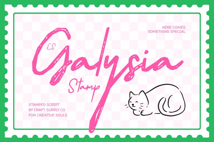 Preview of CS Galysia Stamp Font