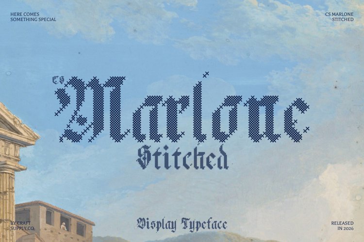 Preview of CS Marlone Stitched Font