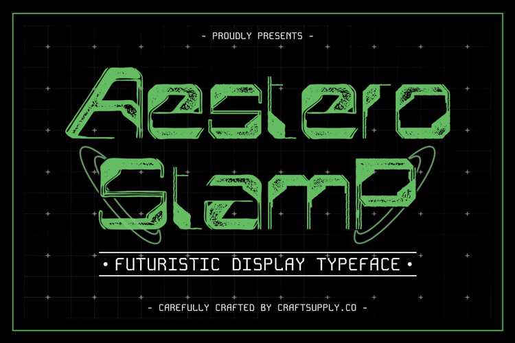 Aestero Stamp Font