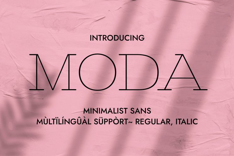 Preview of MODA Font
