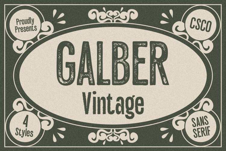 Galber Vintage Stamp Font