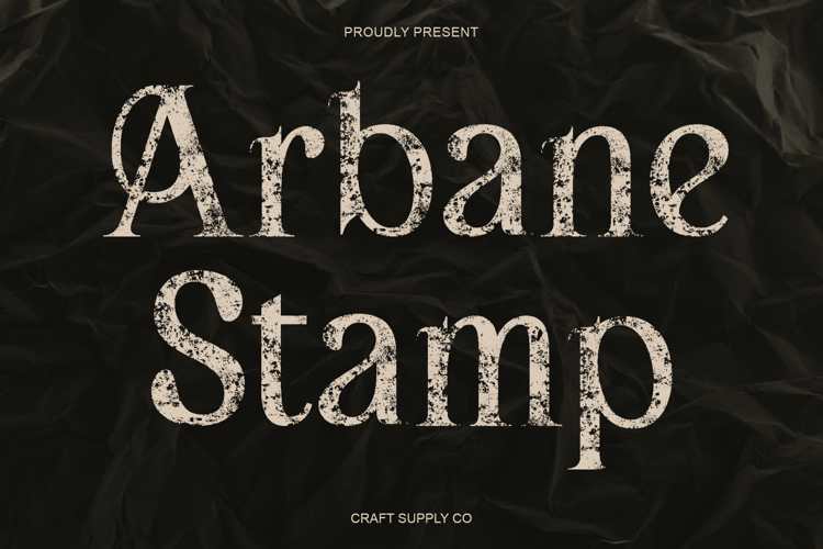 Preview of Arbane Stamp Font
