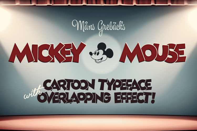 Mickey Mouse Line Font