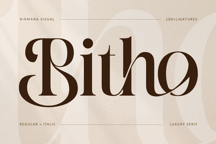 Preview of Bitho Luxury Font