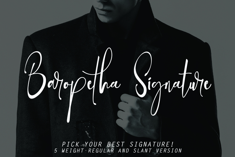 Baropetha Signature Family Font