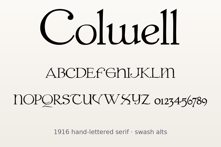 Preview of Colwell Font