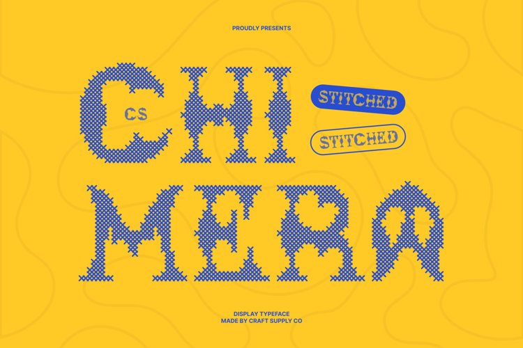 Preview of CS Chimera Stitched Font