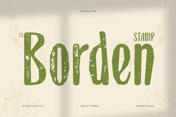 Preview of CS Borden Stamp Font