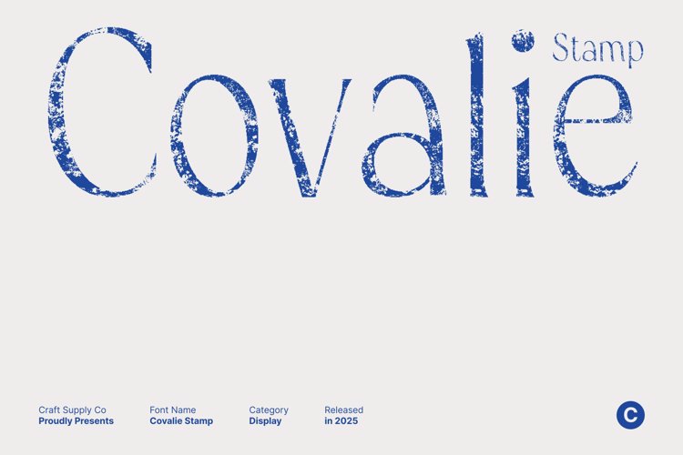 Preview of Covalie Stamp Font