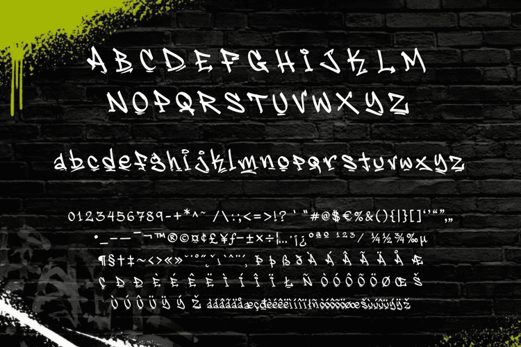 Preview of Brickscrawl Font