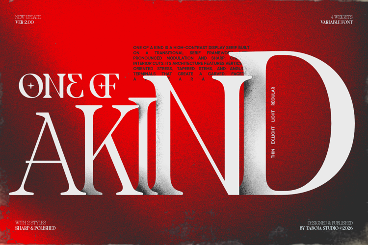 Preview of TBJ One of a kind Font