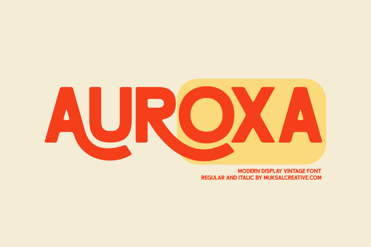 Preview of Auroxa Font