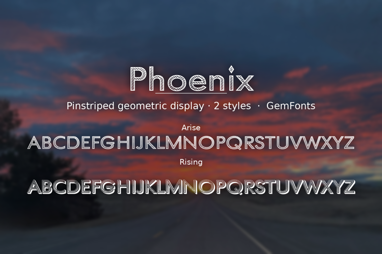 Preview of Phoenix Font