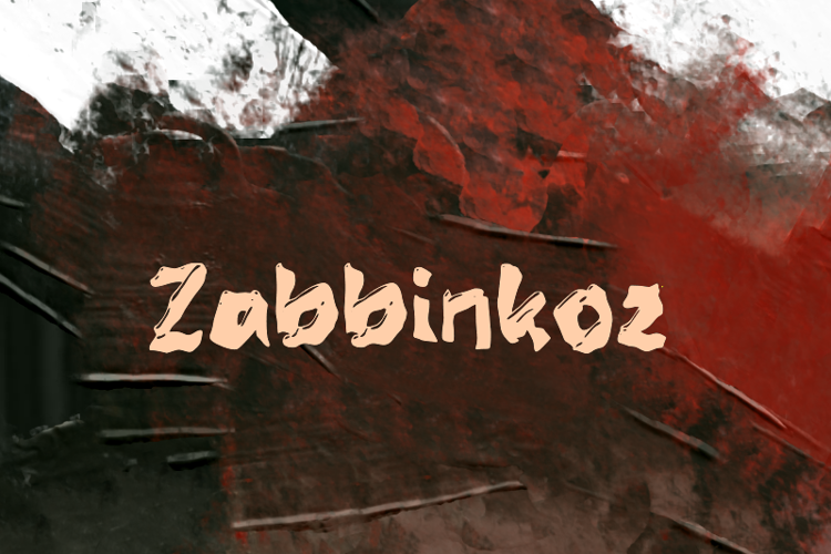 Preview of z Zabbinkoz Font