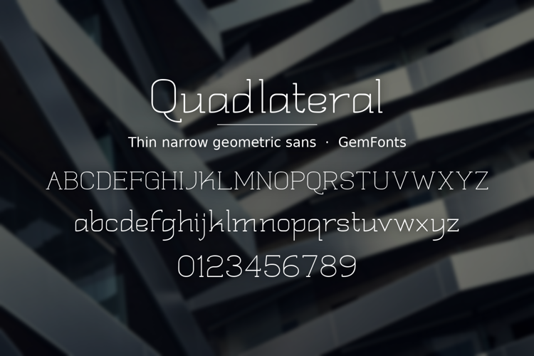 Preview of Quadlateral Font