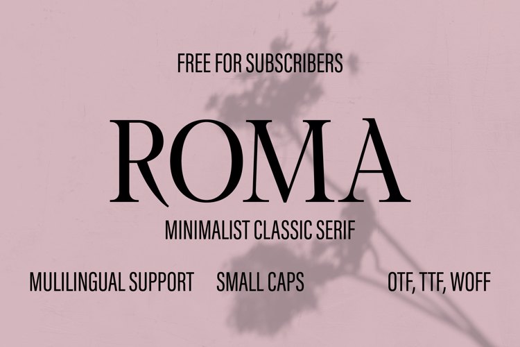 Preview of ROMA Font