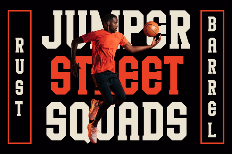 Preview of Rust Barrel Font