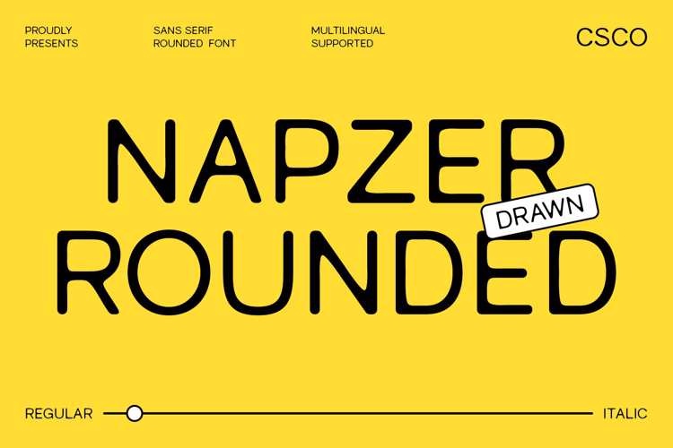 Napzer Rounded Drawn Font