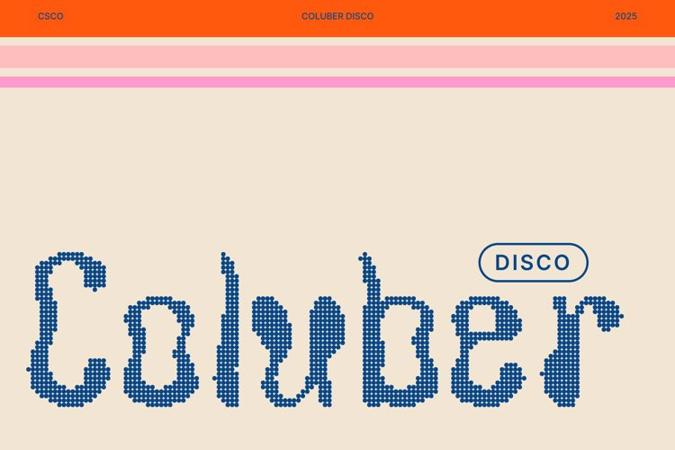 Preview of Coluber Disco Font