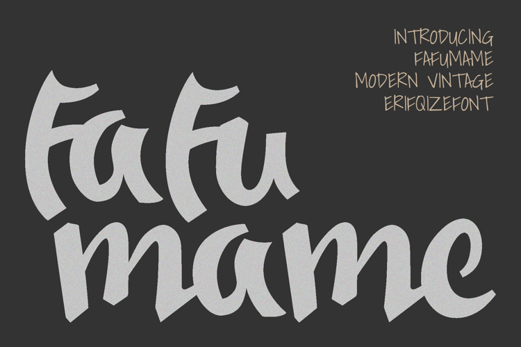 Preview of Fafu Mame Font