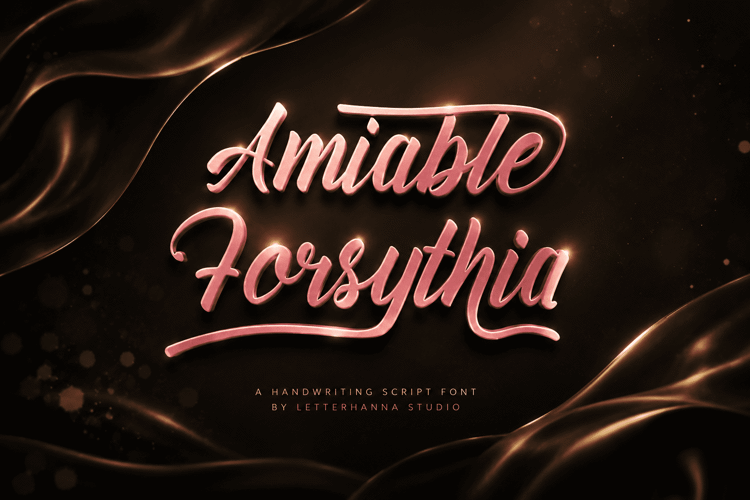 Preview of Amiable Forsythia Font