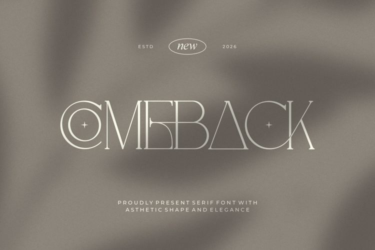 Preview of Comeback Font