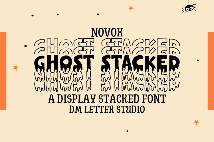 Preview of Novox Ghost Stacked Font