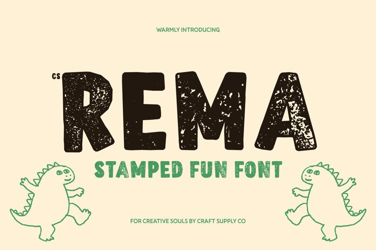 Preview of CS Rema Stamp Font