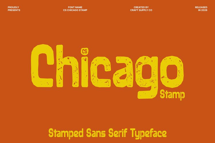 Preview of CS Chicago Stamp Font