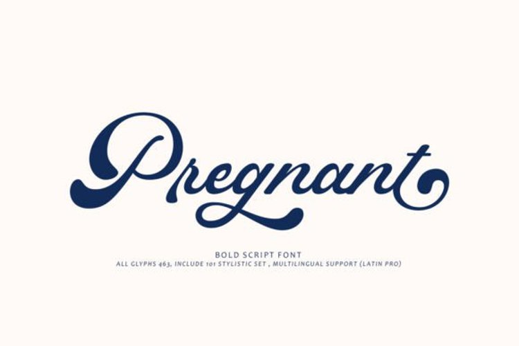 Pregnant Font