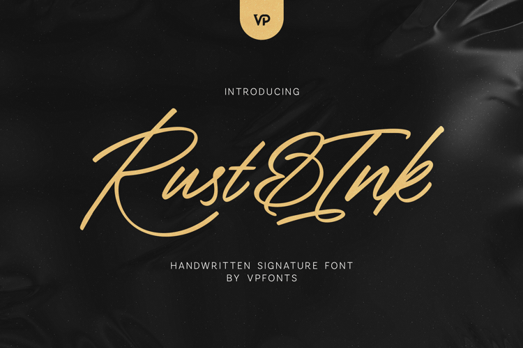 Preview of Rust and Ink Font