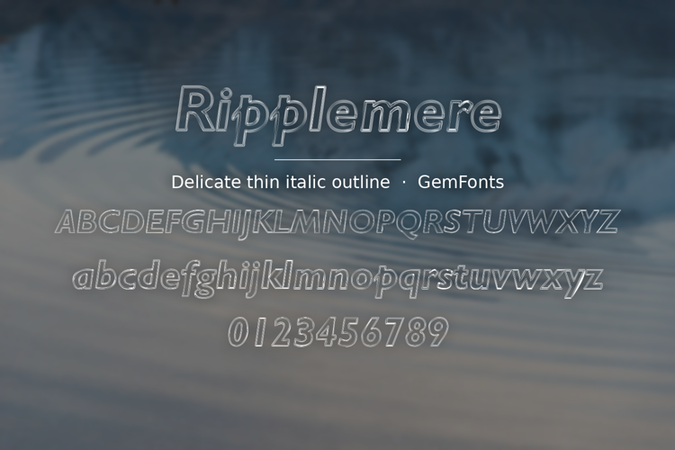 Preview of Ripplemere Font