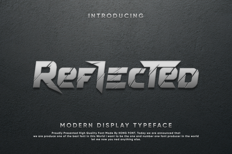 Reflected Font