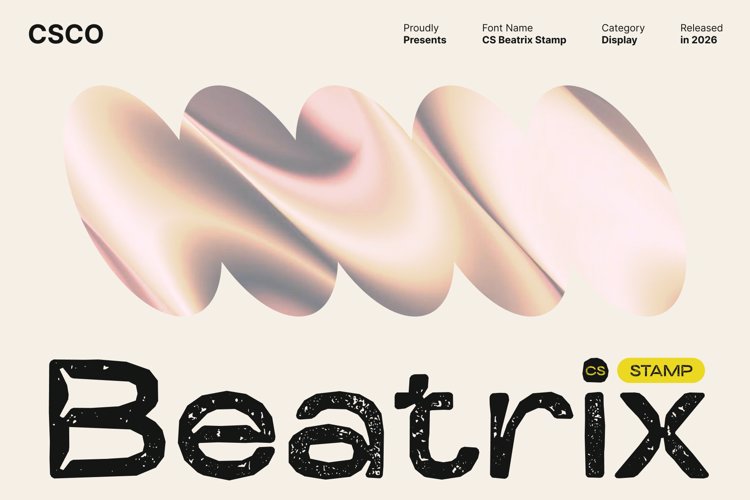 Preview of CS Beatrix Stamp Font
