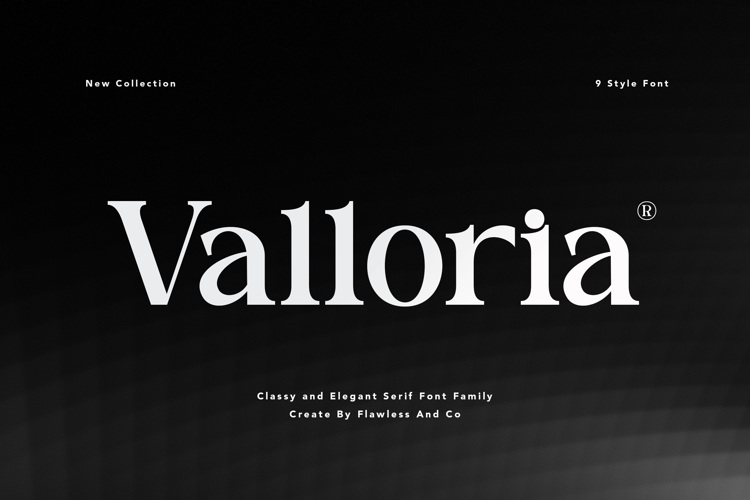 Preview of Valloria Font