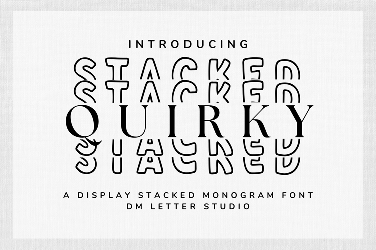 Quirky Stacked Monogram Font