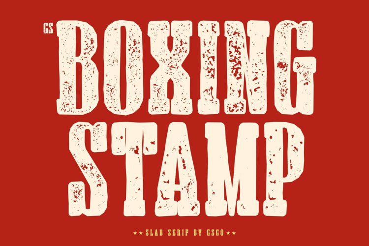 Preview of CS Boxing Stamp Font