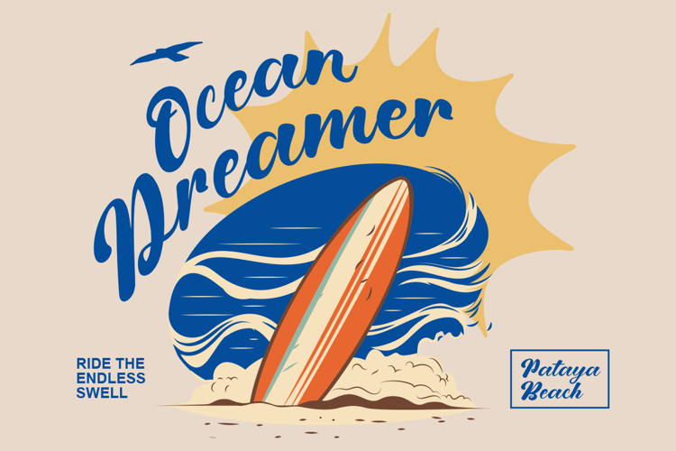 Preview of Vacation Sunday Font