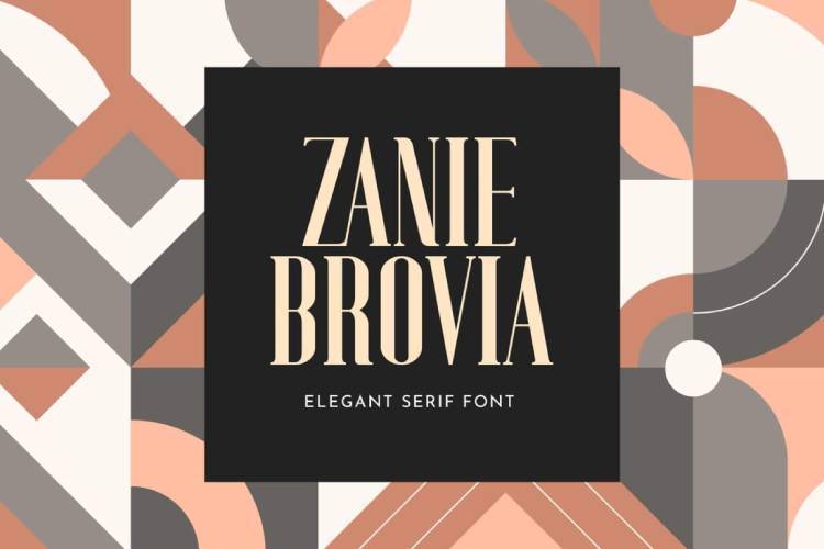 Preview of Zanie Brovia Tall Thin Logo Font