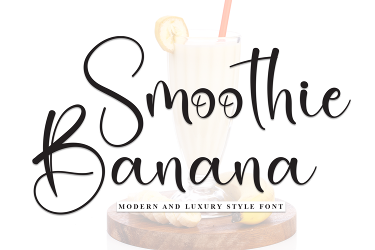 Preview of Smoothie Banana Font